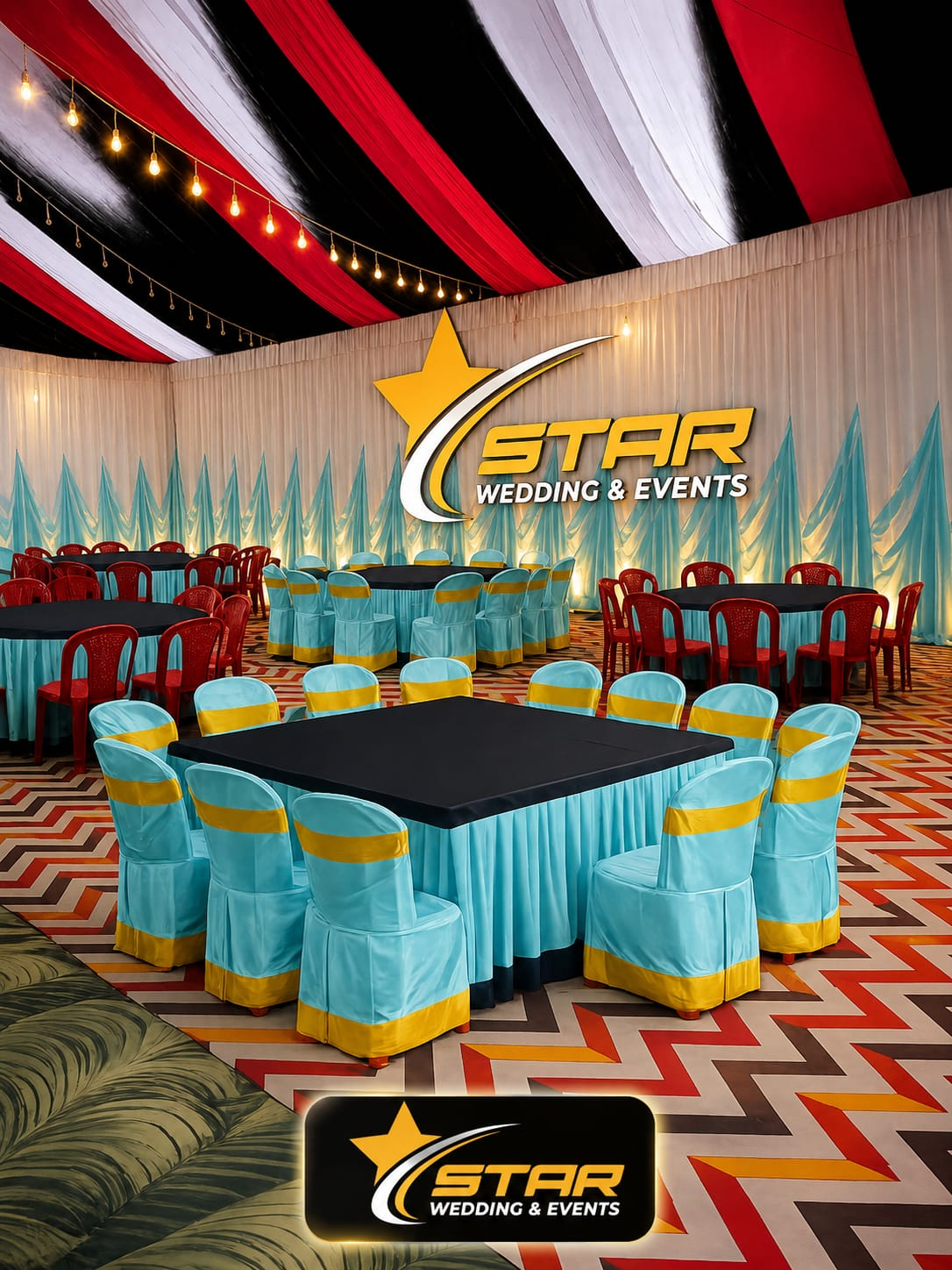 Star Wedding Events Tent Setup